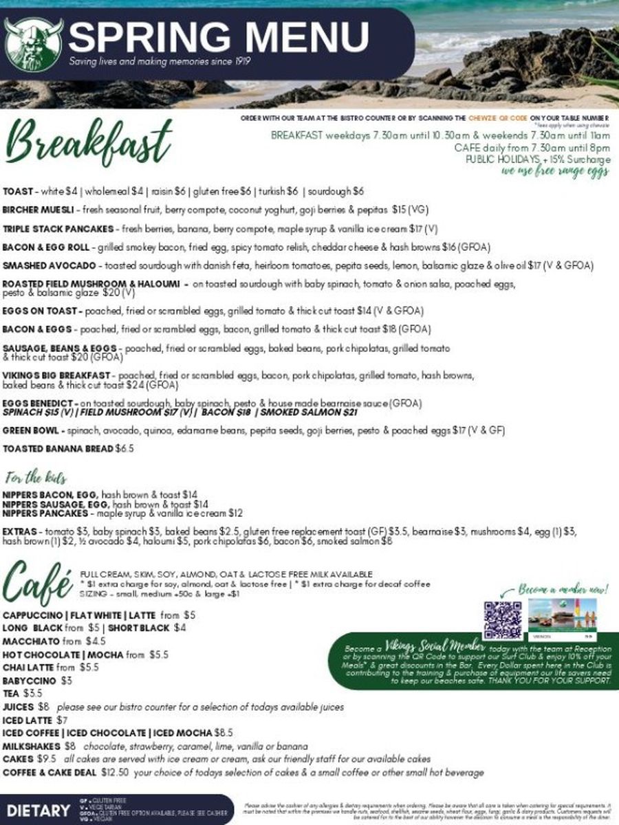 Breakfast Menu
