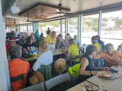 Vikings looking other direction at 3 tables