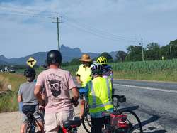 About a third of the way to cafe