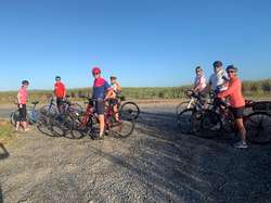 Morning warm up ride round the cane fields
