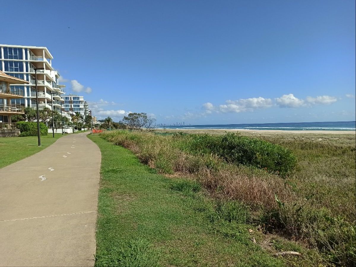 View riding back from Coolangatta