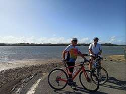 John and Sefton at Cabbage Tree Point