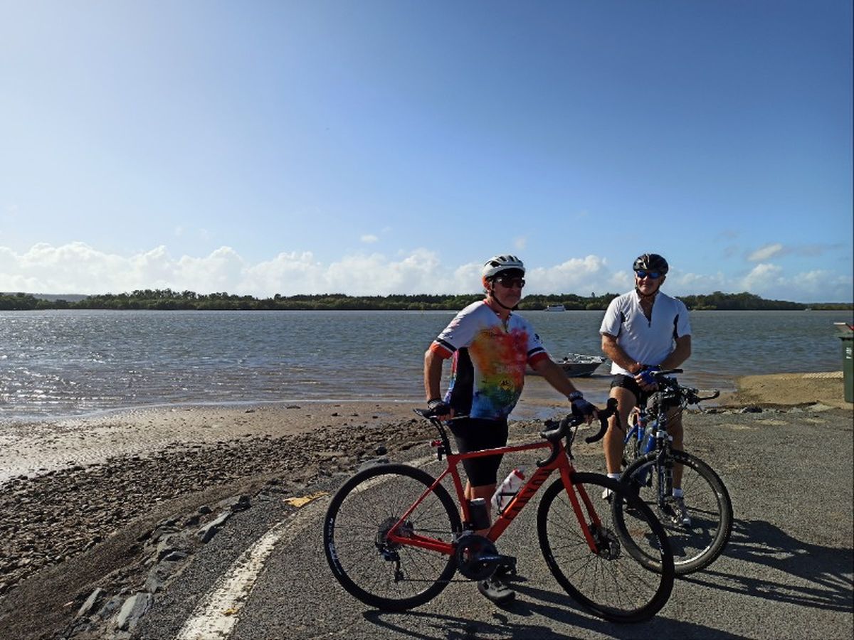 John and Sefton at Cabbage Tree Point