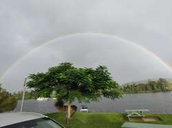 Rainbow boding well for ride
