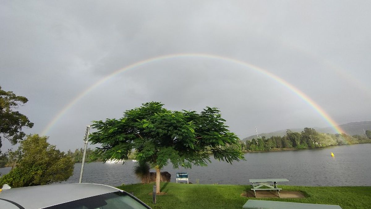 Rainbow boding well for ride