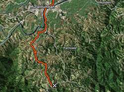 Outward route to Stoker's Siding