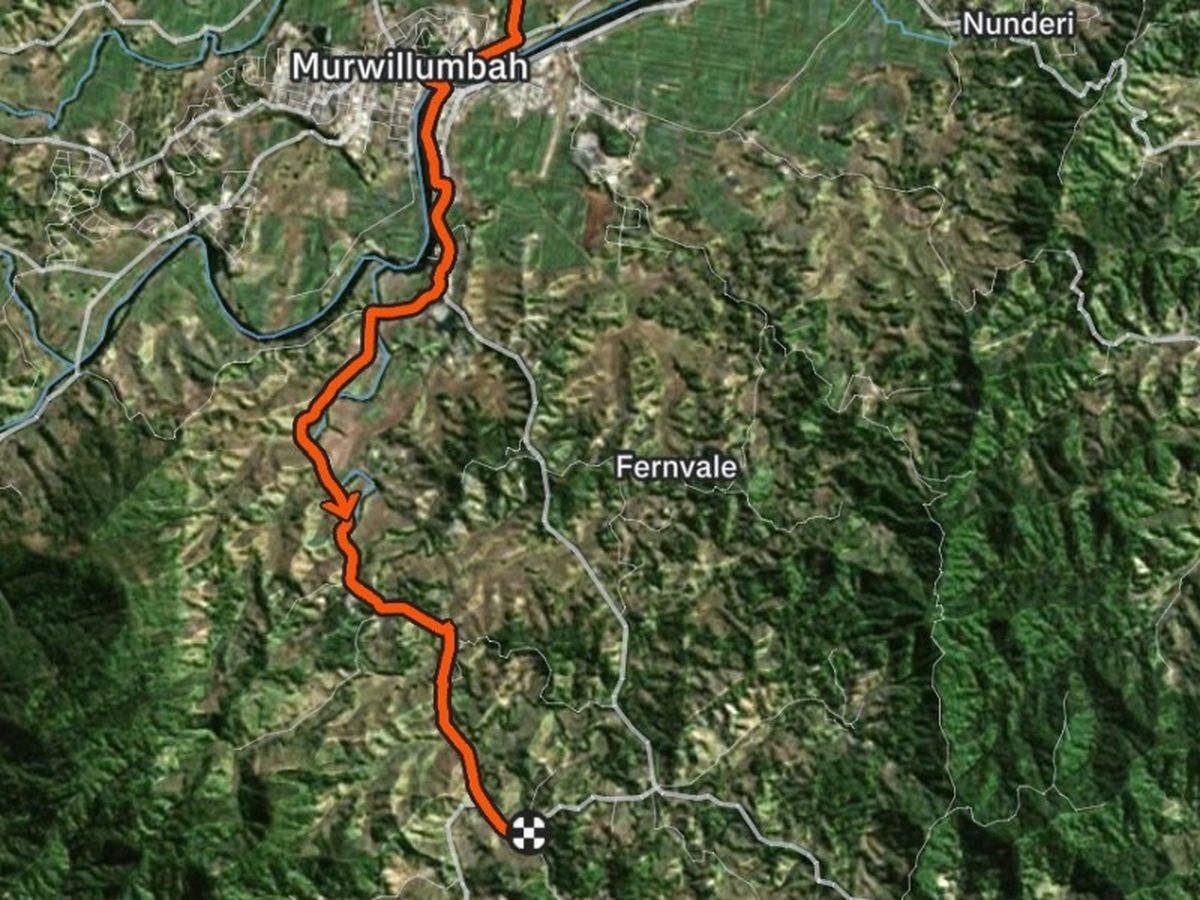 Outward route to Stoker's Siding